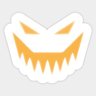 Glowing Evil Face 1 Sticker